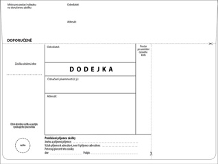 Doručenka DORUGOV 162 (bez poučení) - bez pruhu