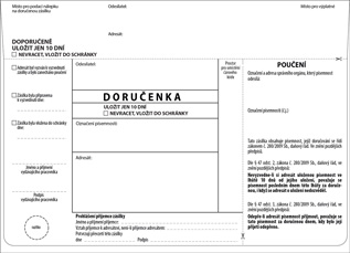 Doručenka DORUGOV 155 (daňový řád) - bez pruhu