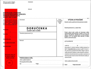 Doručenka DORUGOV 162 (zákoník práce) - červený pruh