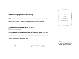 Doručenka DORUGOV 162 (zákoník práce) - zadní strana
